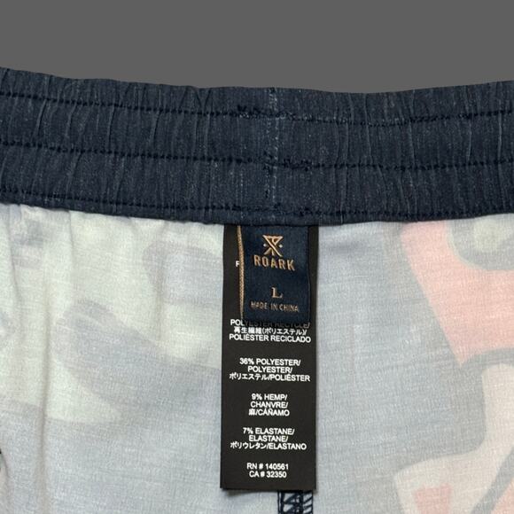 Roark Shorey Trunk 16" Shell Cove RB457 Dark Navy Size L NWT $66 MSRP - Picture 5 of 7